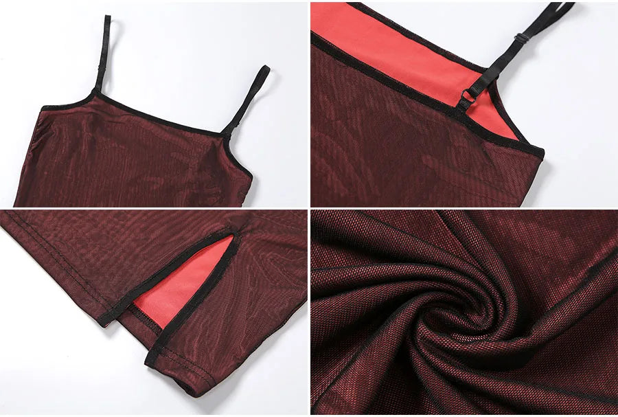 Vestido Bandage de Doble Capa con Abertura