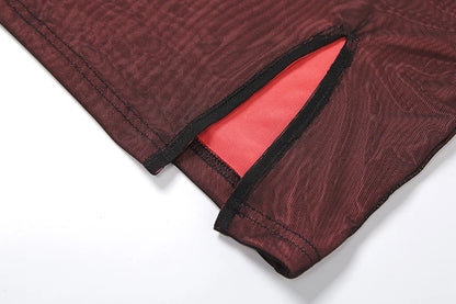 Vestido Bandage de Doble Capa con Abertura