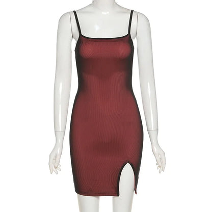 Vestido Bandage de Doble Capa con Abertura