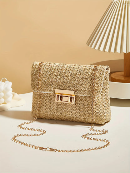 Bolso Bandolera de Rafia Tejida a Mano