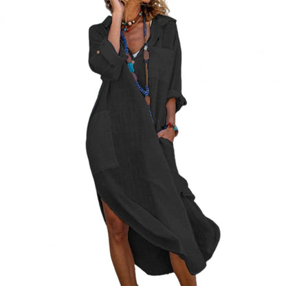 Vestido camisero midi oversize