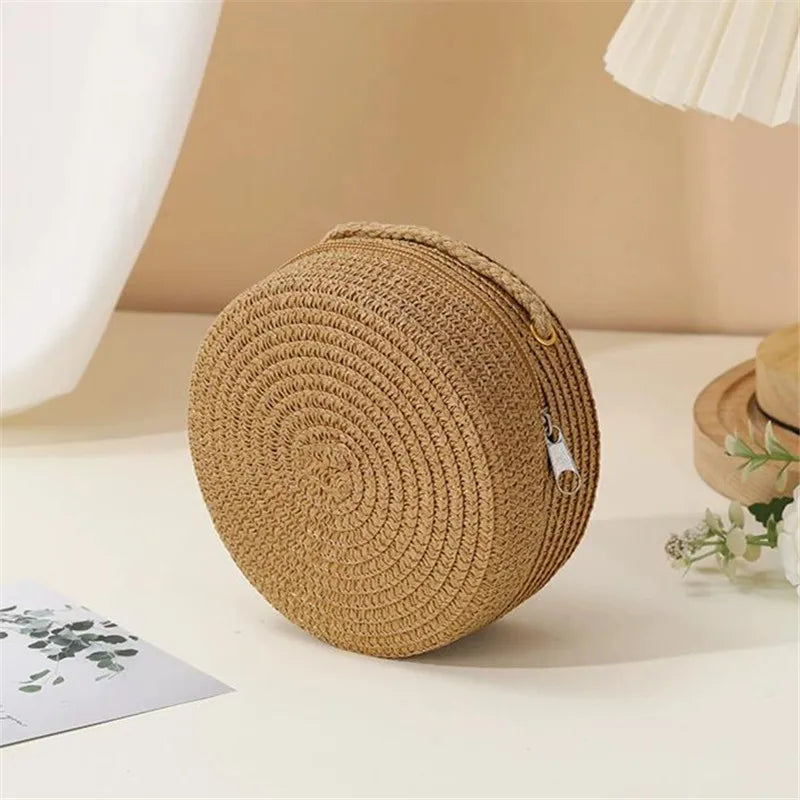 Bolso Bandolera de Rafia Tejida a Mano