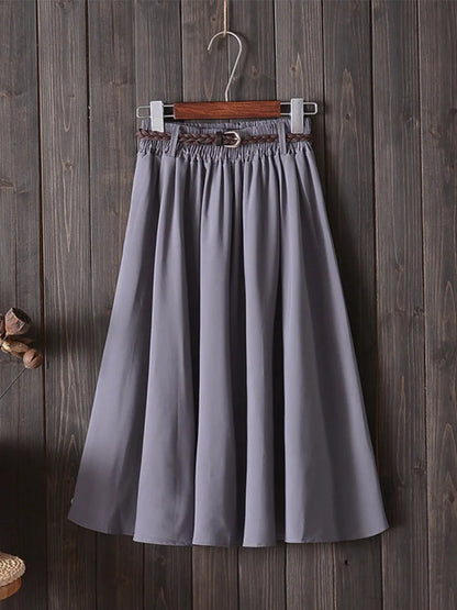 Falda Midi Plisada para Muje