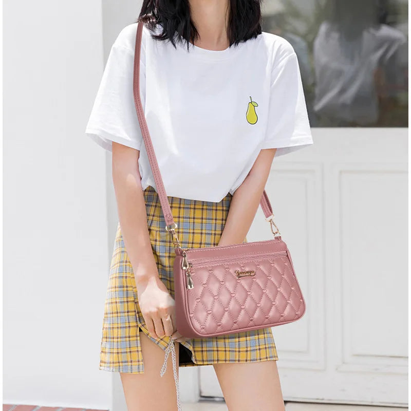 Bolso Bandolera de Piel PU con Bordado