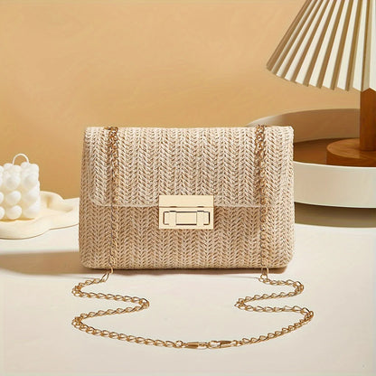 Bolso Bandolera de Rafia Tejida a Mano