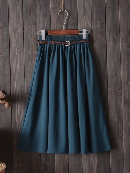 Falda Midi Plisada para Muje