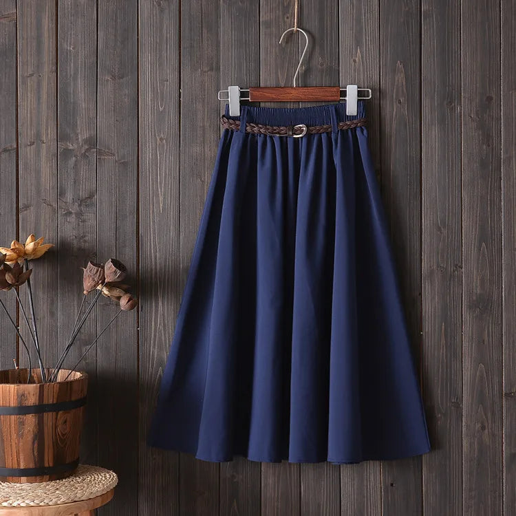 Falda Midi Plisada para Muje