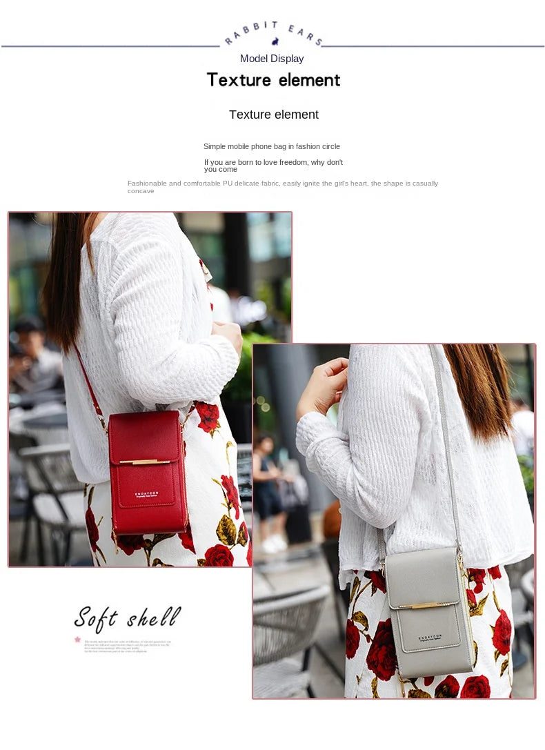 Bolso Bandolera Táctil para Móvil y Tarjetas