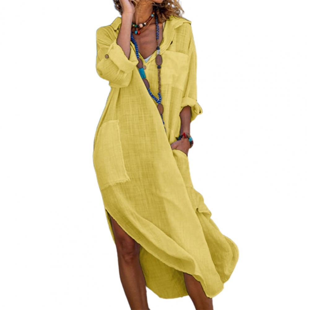 Vestido camisero midi oversize