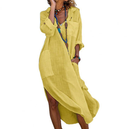 Vestido camisero midi oversize