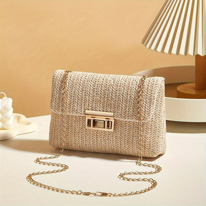 Bolso Bandolera de Rafia Tejida a Mano