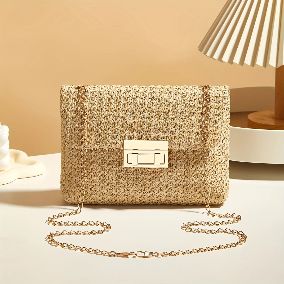Bolso Bandolera de Rafia Tejida a Mano