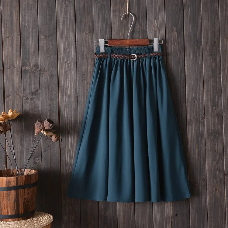 Falda Midi Plisada para Muje