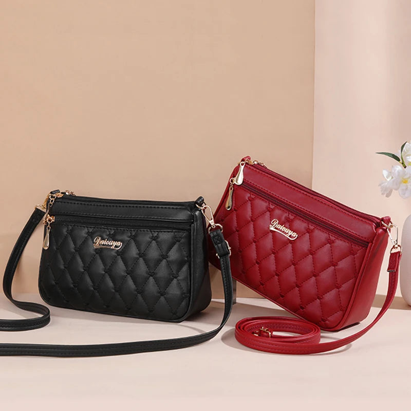 Bolso Bandolera de Piel PU con Bordado