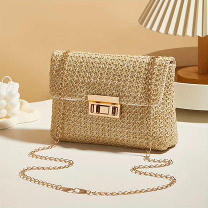 Bolso Bandolera de Rafia Tejida a Mano