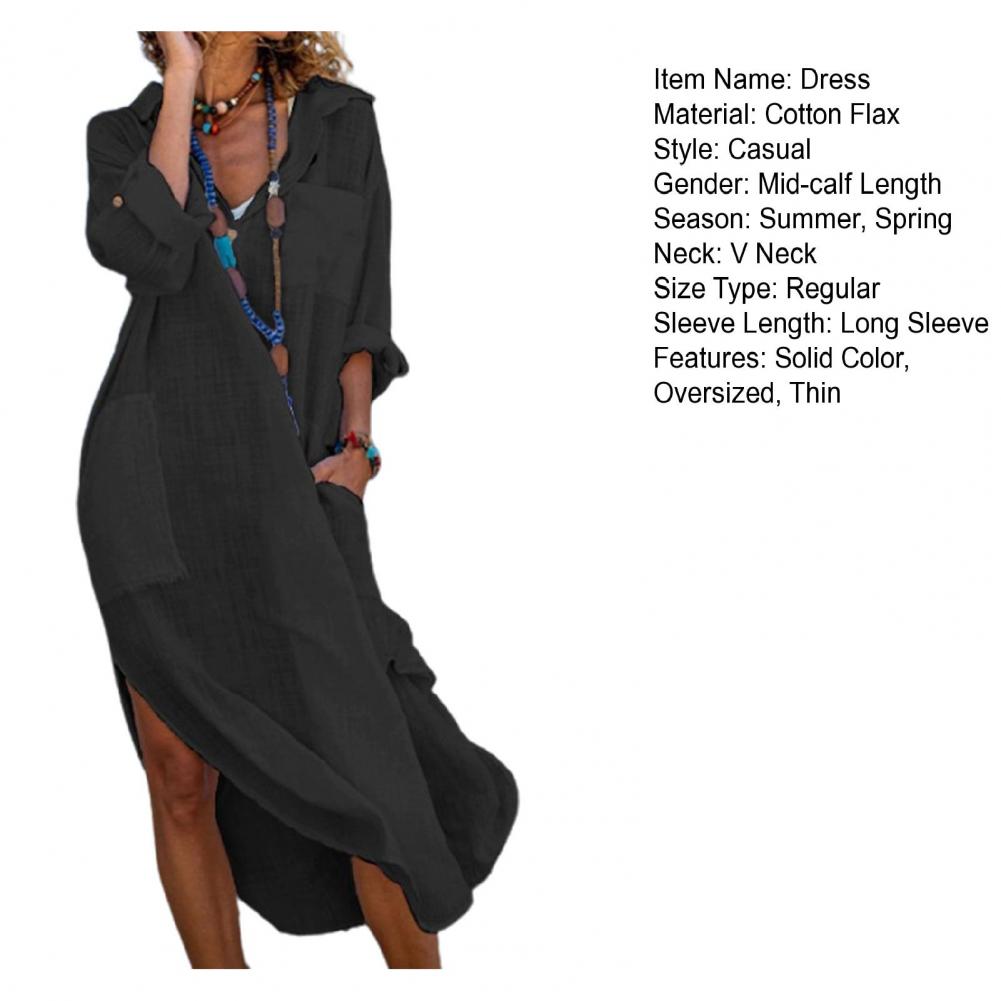 Vestido camisero midi oversize