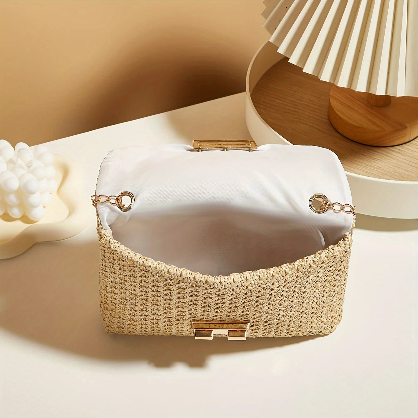 Bolso Bandolera de Rafia Tejida a Mano