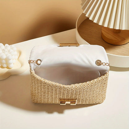 Bolso Bandolera de Rafia Tejida a Mano