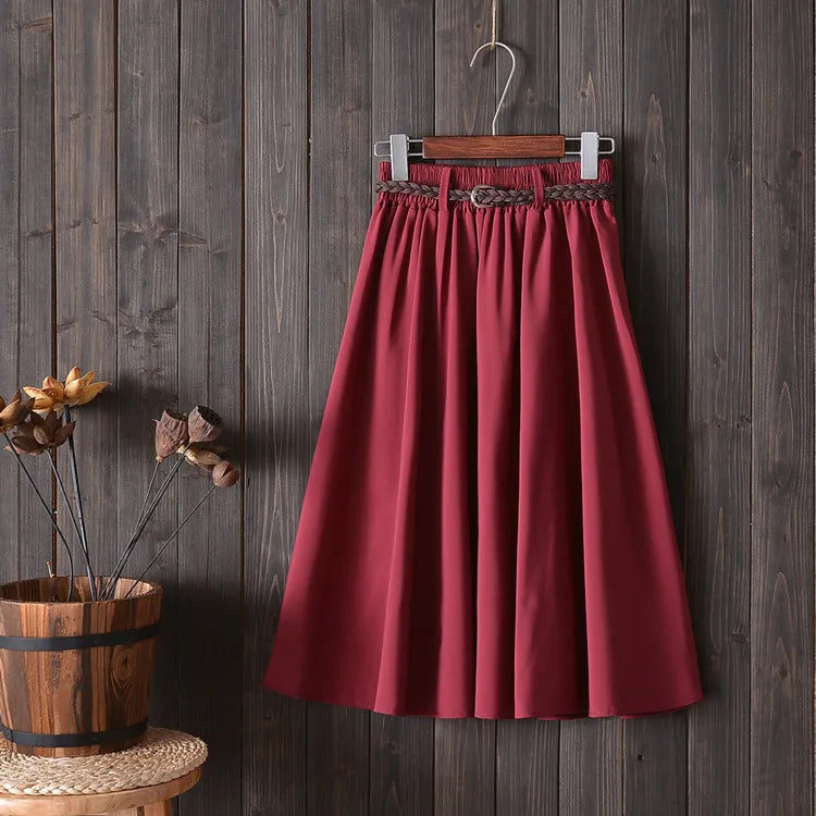 Falda Midi Plisada para Muje