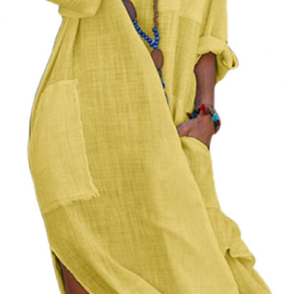 Vestido camisero midi oversize