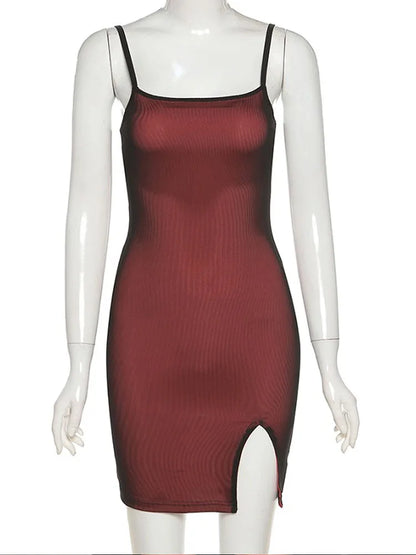 Vestido Bandage de Doble Capa con Abertura