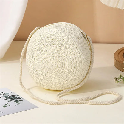 Bolso Bandolera de Rafia Tejida a Mano
