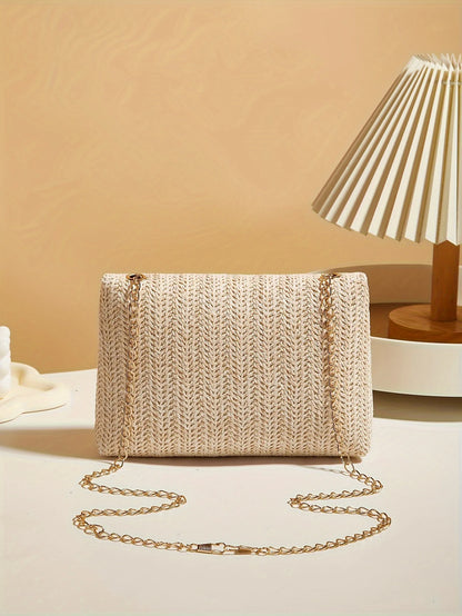 Bolso Bandolera de Rafia Tejida a Mano