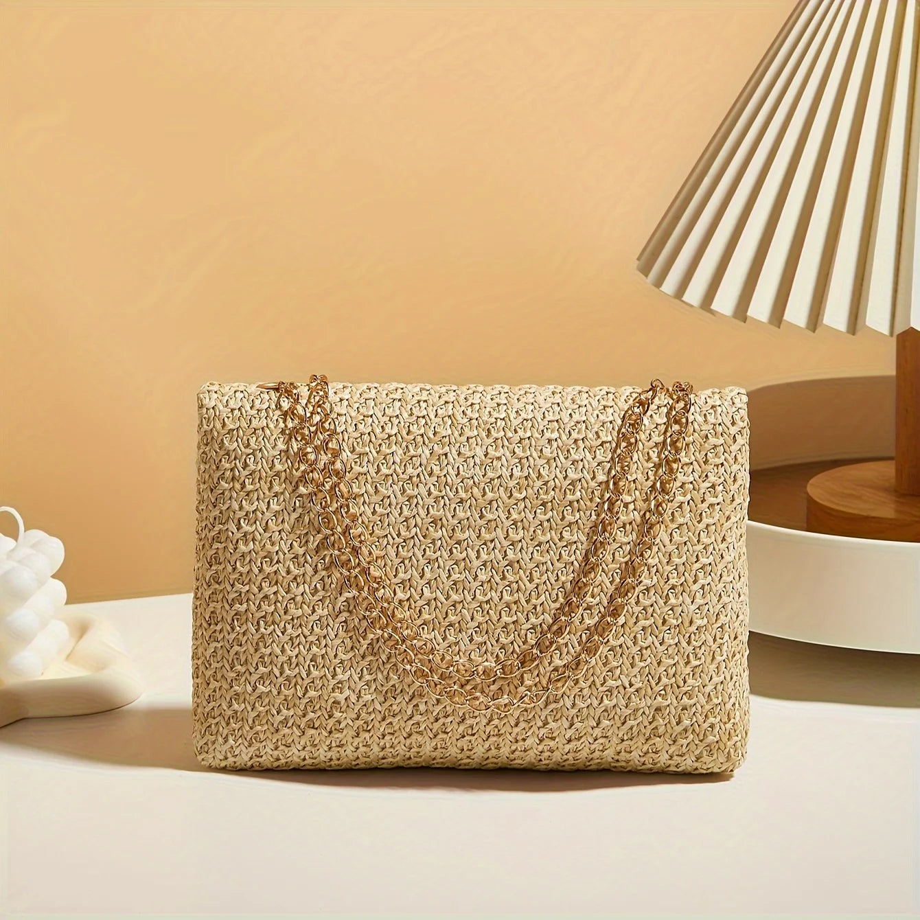 Bolso Bandolera de Rafia Tejida a Mano