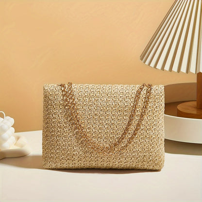 Bolso Bandolera de Rafia Tejida a Mano
