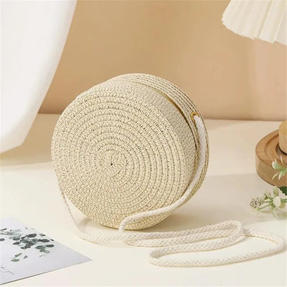 Bolso Bandolera de Rafia Tejida a Mano