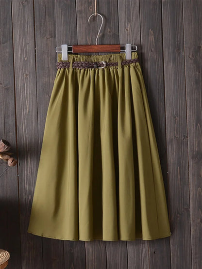 Falda Midi Plisada para Muje