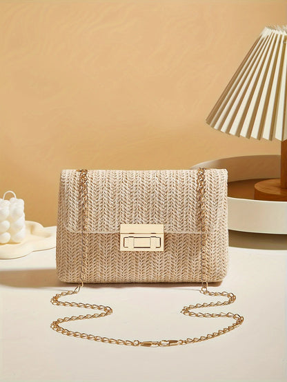 Bolso Bandolera de Rafia Tejida a Mano