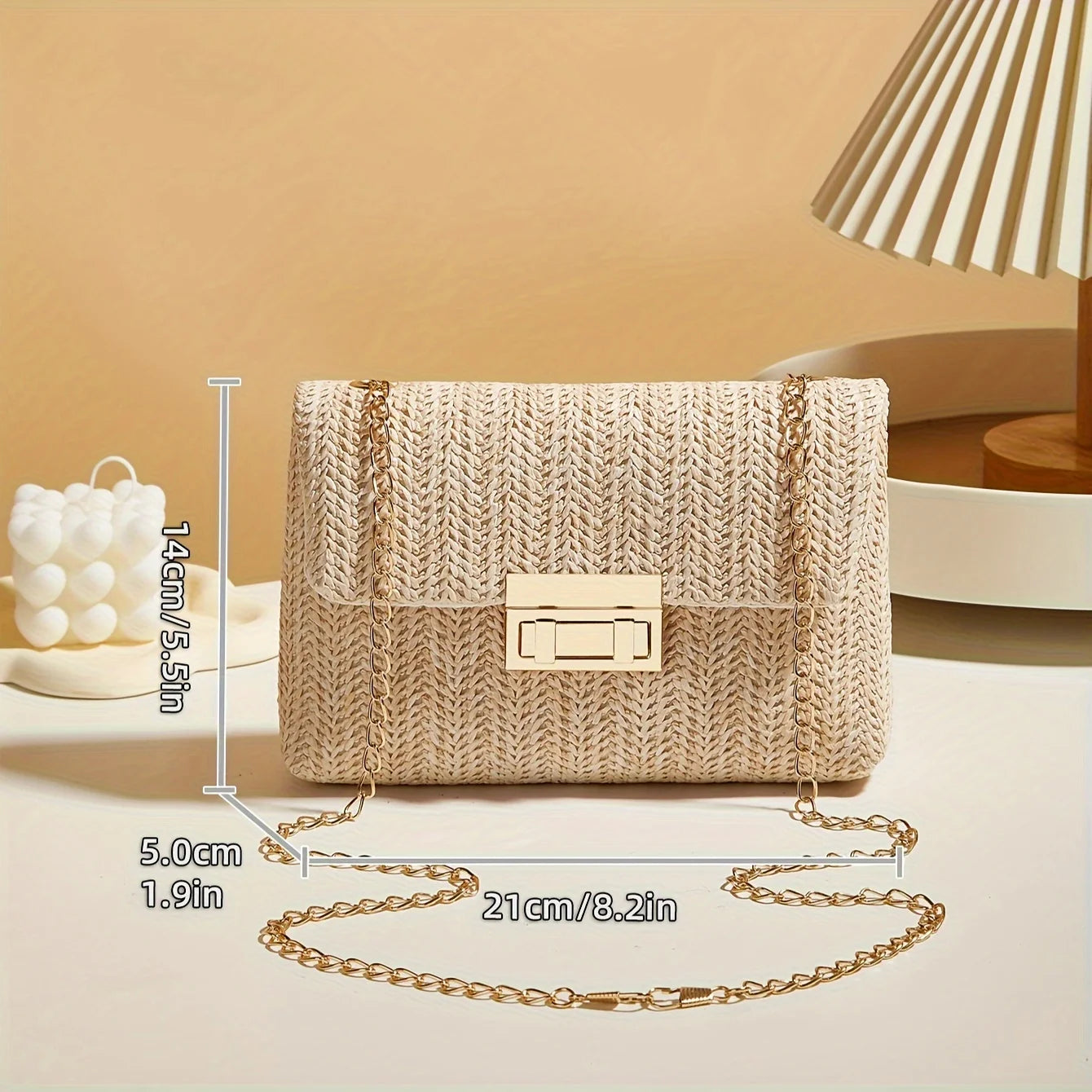 Bolso Bandolera de Rafia Tejida a Mano