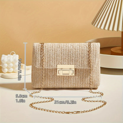 Bolso Bandolera de Rafia Tejida a Mano