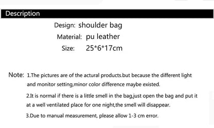 Bolso Bandolera de Piel PU con Bordado