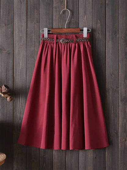 Falda Midi Plisada para Muje