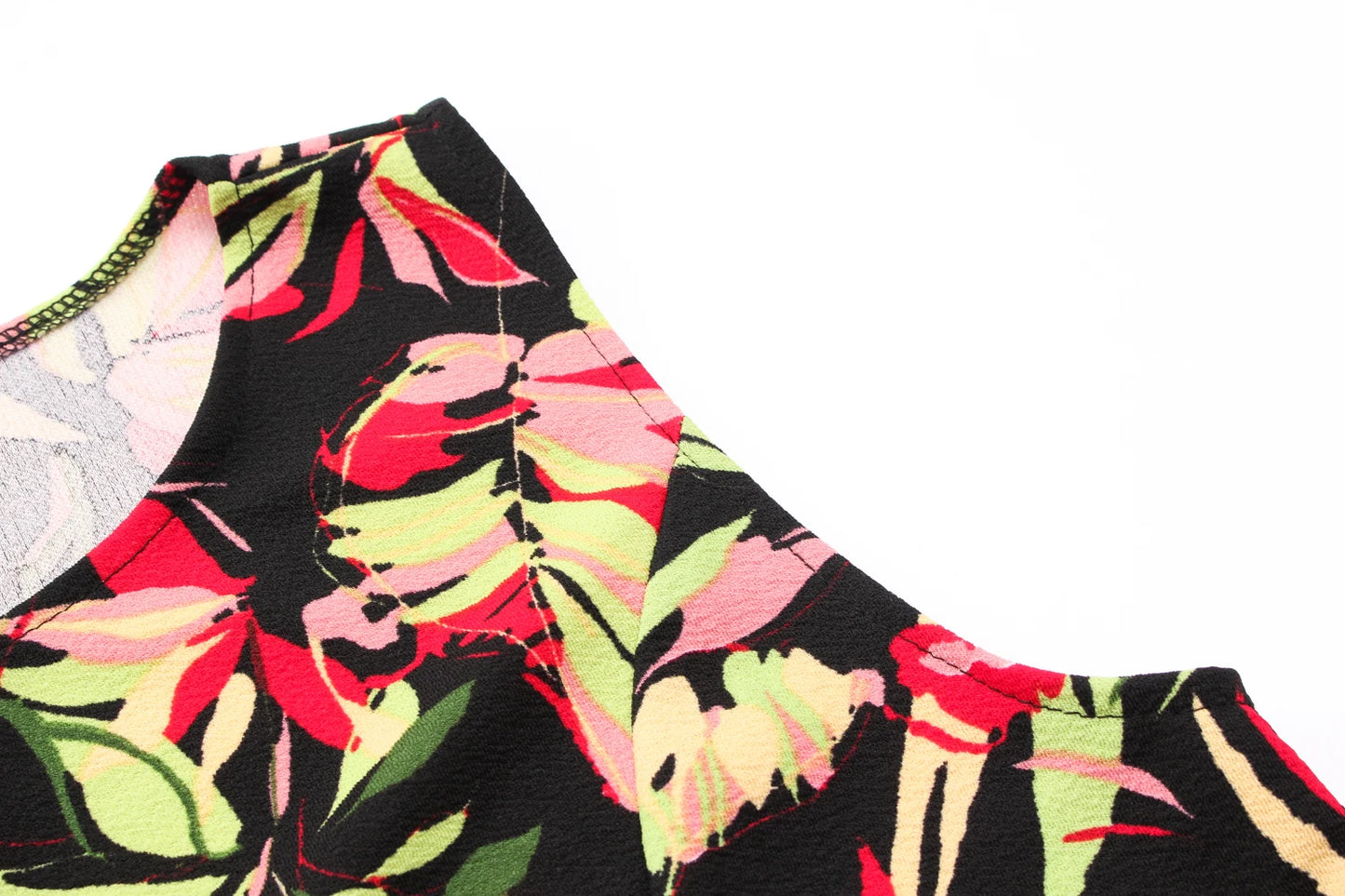 Vestido floral vintage de vuelo amplio — estilo años 50