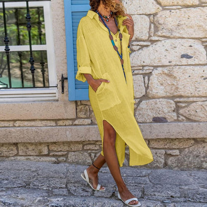 Vestido camisero midi oversize